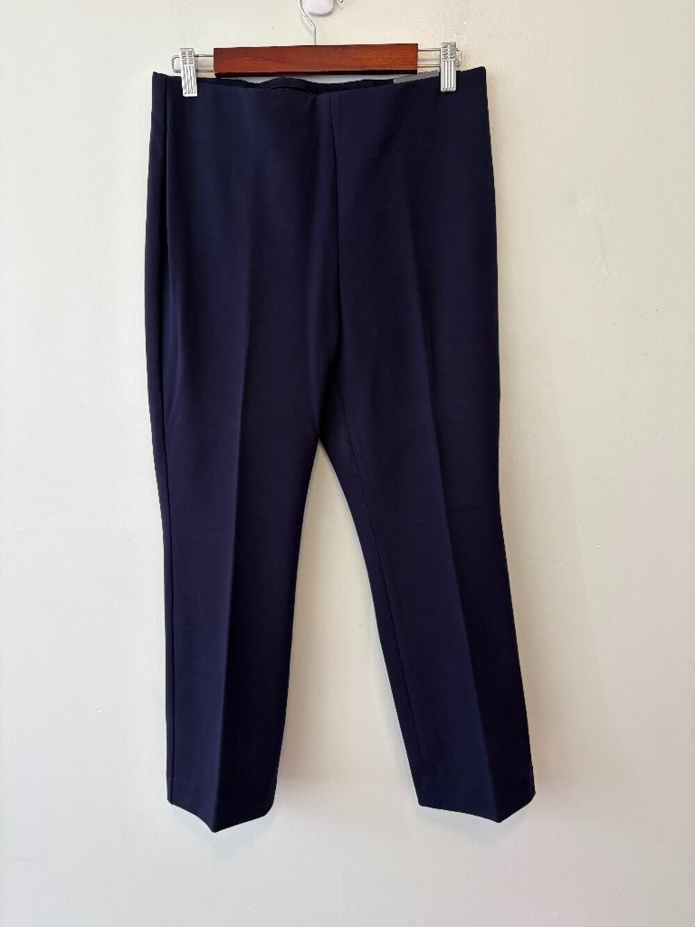 Talbots Montauk Ankle Pants Womens 8P Petite Navy Blue Pull On